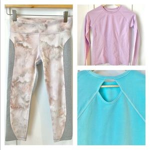 Athleta Girl Capris and Two Tops - L/12